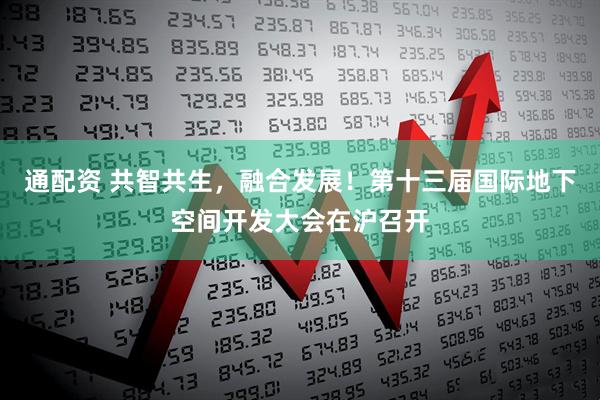 通配资 共智共生，融合发展！第十三届国际地下空间开发大会在沪召开